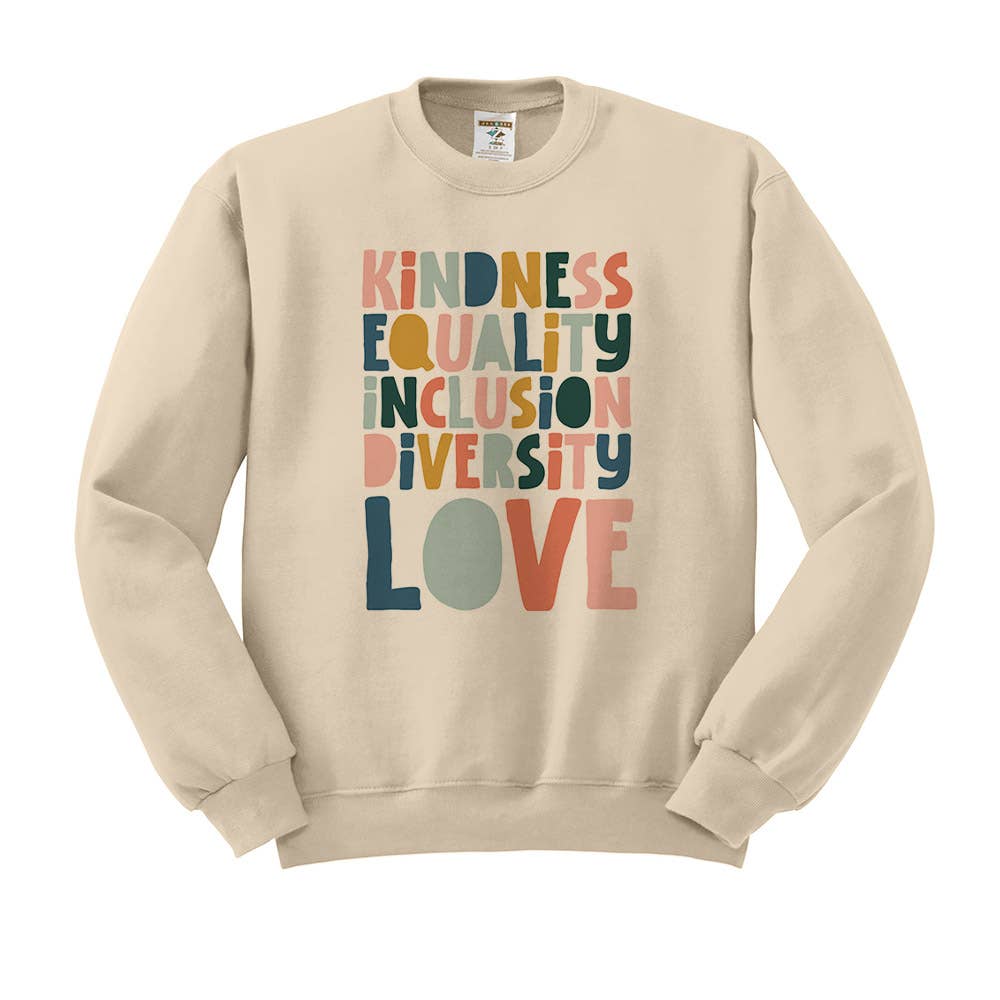 Lucky Luna Apparel - Wholesale Graphic Sweatshirt - Women's - Kindness Equality Sweatshirt2