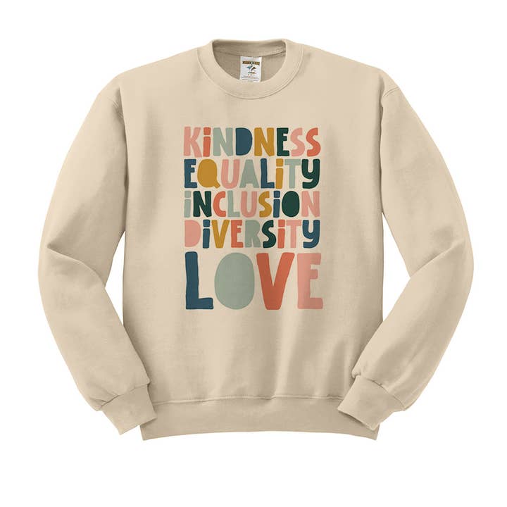 Lucky Luna Apparel - Wholesale Grafisch sweatshirt - Dames - Kindness Equality Sweatshirt2