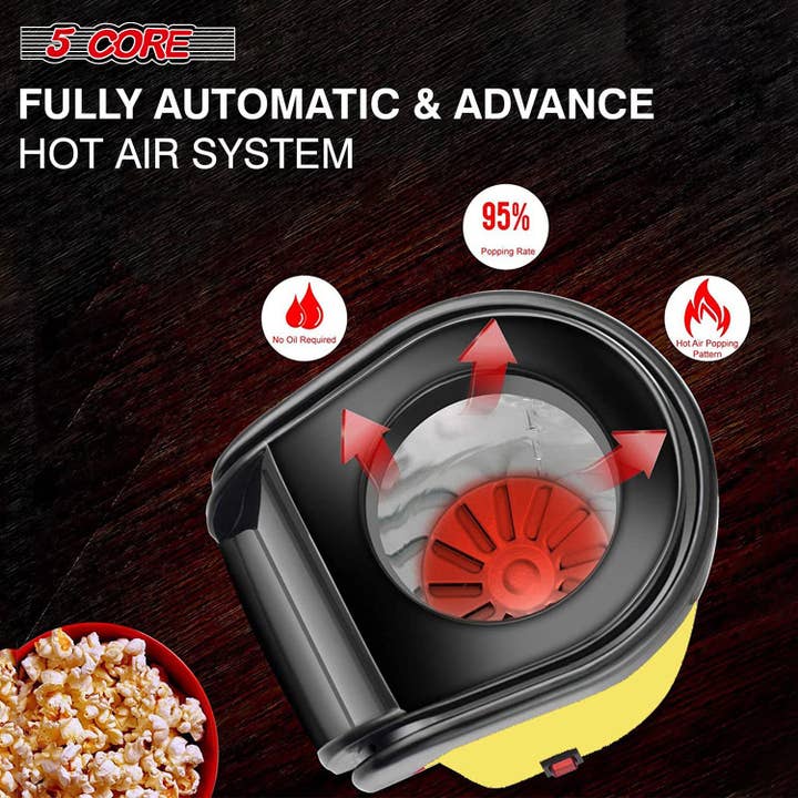 K Cube Inc - Wholesale Popcorn - 5Core Popcorn Machine Mini Portable Electric Hot Air Popper3