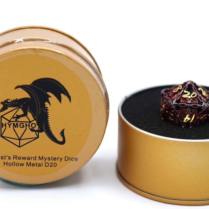 Hymgho Premium Dice - Wholesale Dice - Quest's Reward Mystery Dice - Hollow Metal D20s