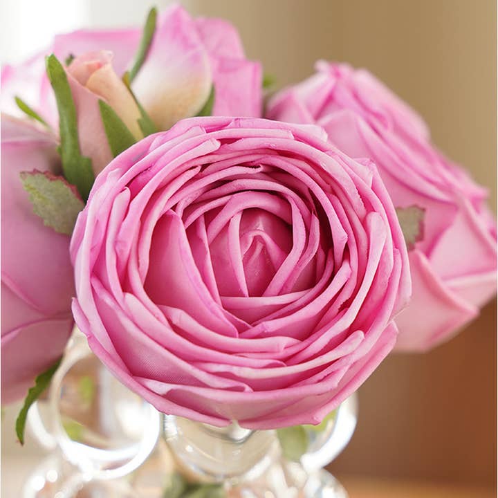 Angel Isabella - Wholesale Artificial Flowers - 6-stem bundle-Real Touch rose bouquet