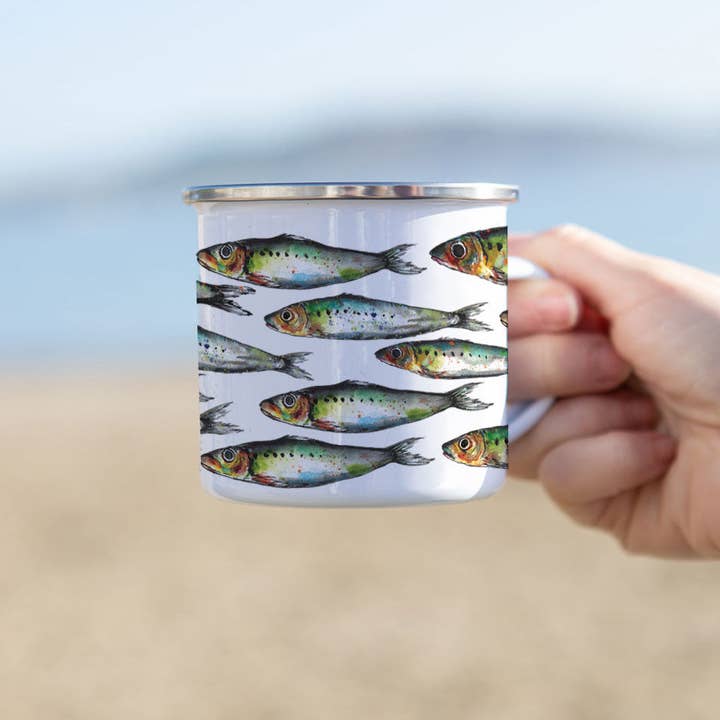 Dollyhotdogs - Wholesale Coffee Mug - Sardines Enamel Mug