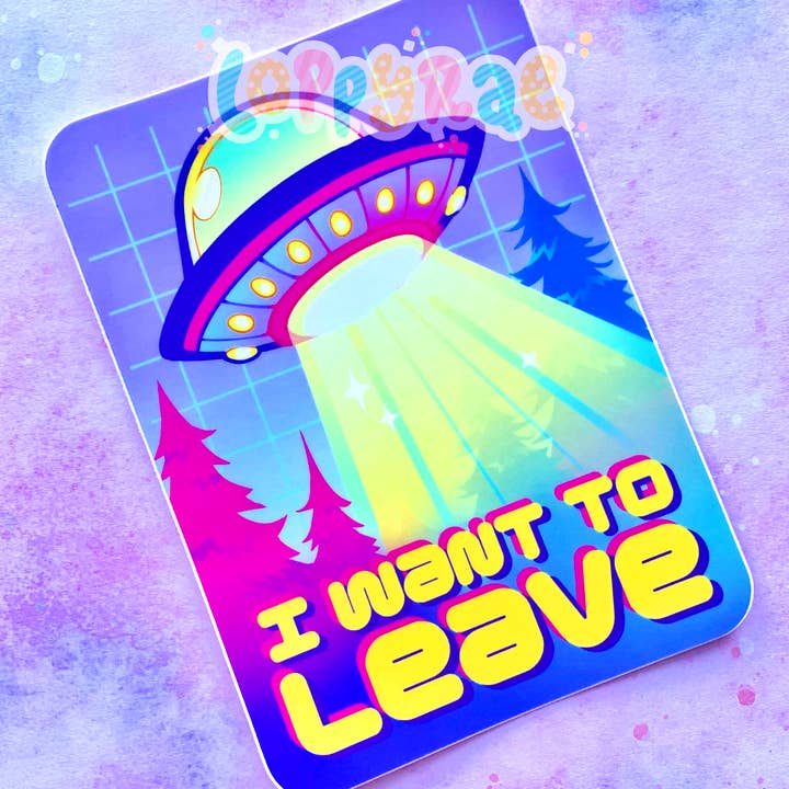 "I Want to Leave" Bumper Sticker for wholesale by Loppy Rae