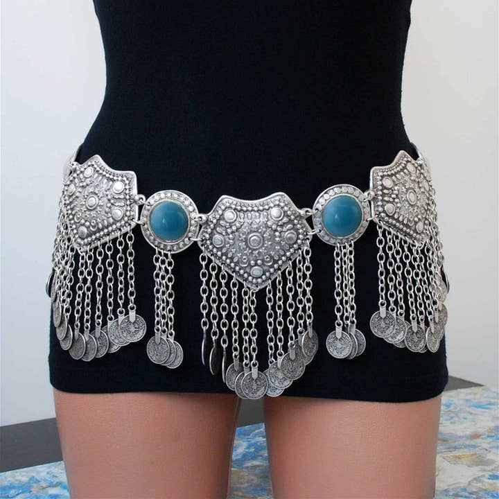 Ole - Wholesale Belt - Women's - Coins Tassel Waist Chains WA00492