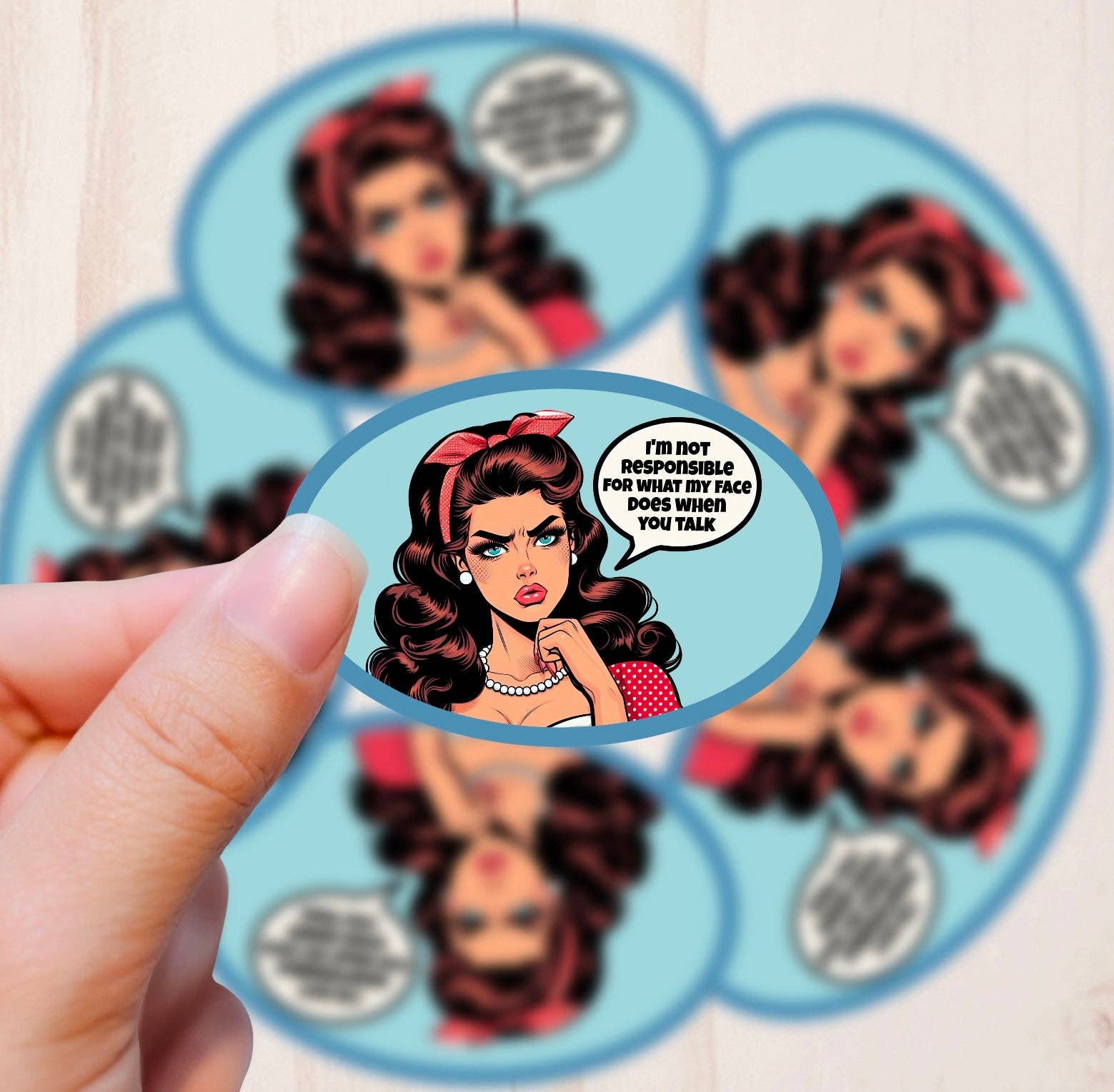 Graceful Darkness, LLC - Wholesale Sticker - Pin-up Girl, Not Responsible, Vinyl Sticker0