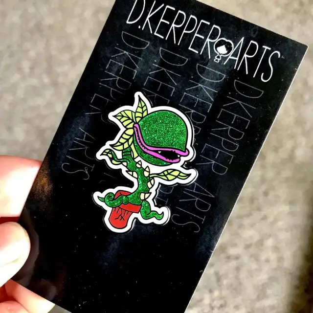 D. Kerper Arts - Wholesale Lapel Pin/Button - Enamel Pin - Feed Me Plant3