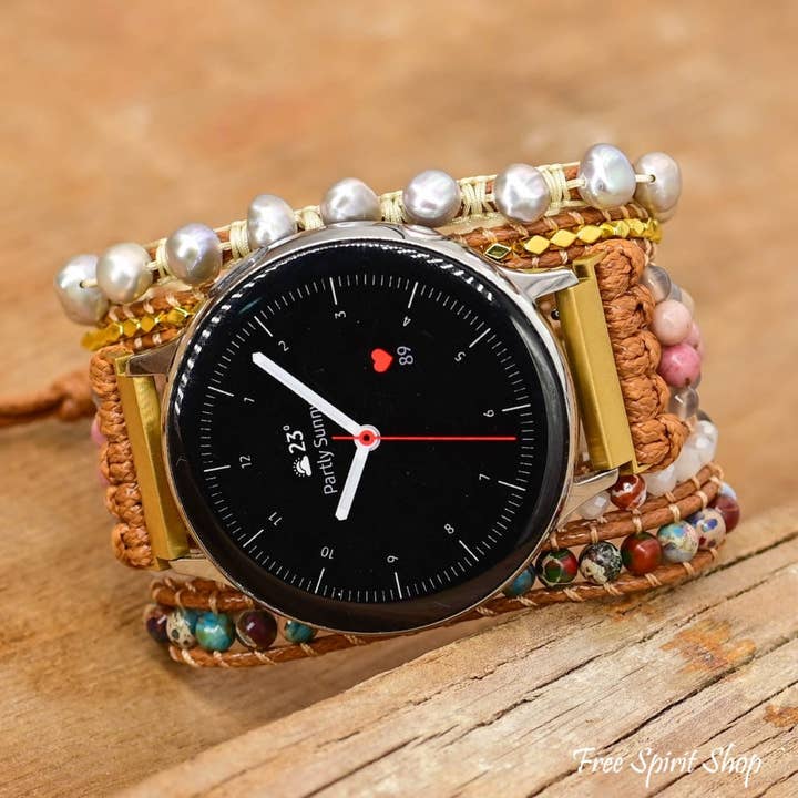 Freshwater Pearl Bead Samsung / Garmin Watch Band for wholesale by Free Spirit Shop