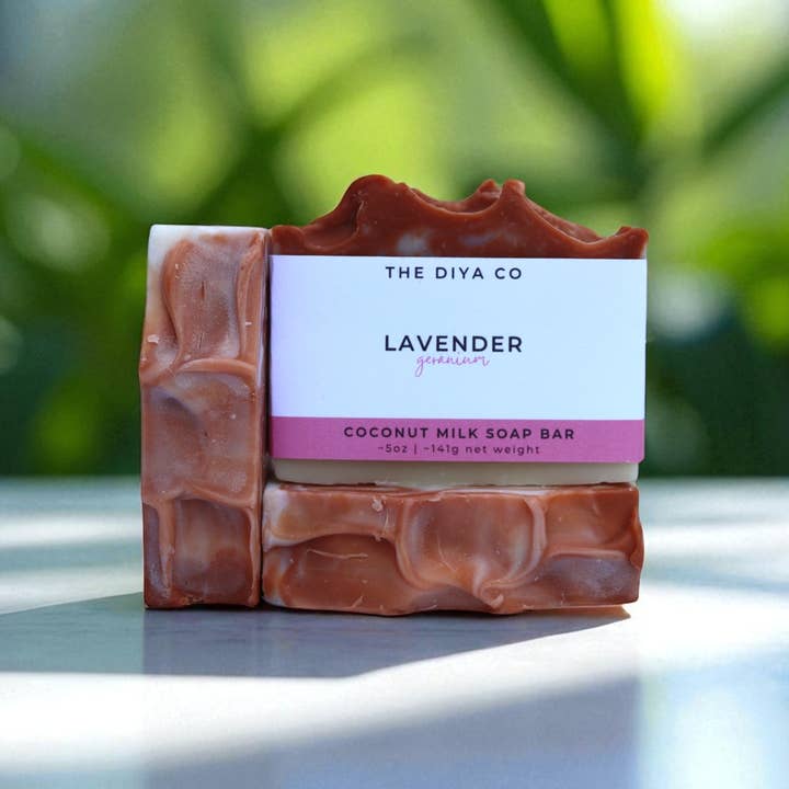 The Diya Co - Wholesale Bar Soap - Lavender and Geranium Soap Bar3
