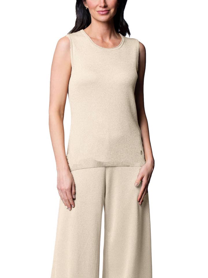 Tessa Tanktop; Guld Beige for engroshandel hos Biana