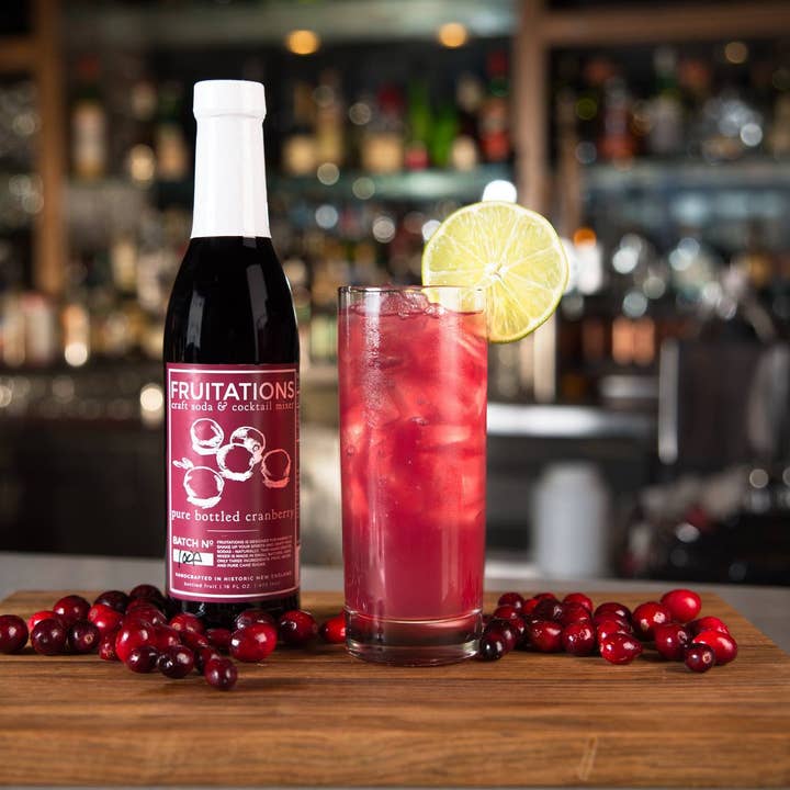 Fruitations Cranberry Craft Soda & Mixer 375ml (Case of 12) for wholesale by New England Cranberry Co