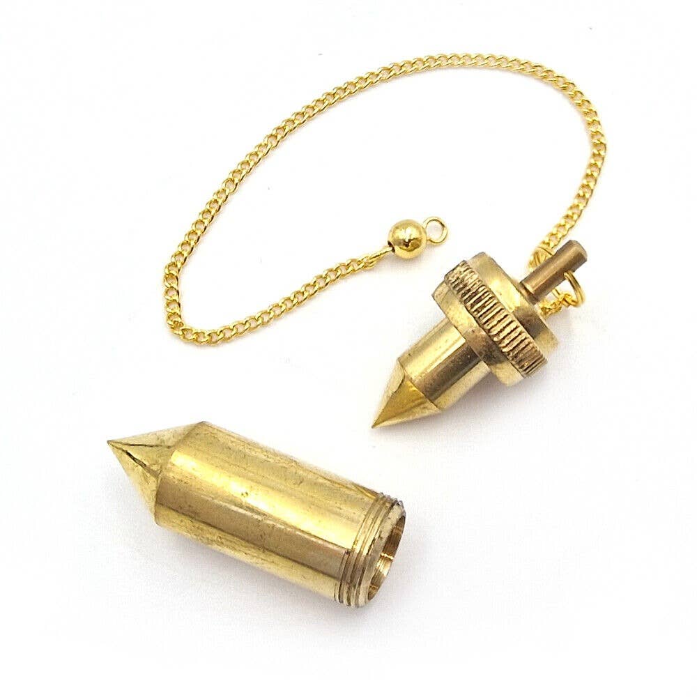 Shamans Crystal - Wholesale Meditation Supplies - Brass Pendulums, Brass Dowsing Pendulums with Gift Pouch1