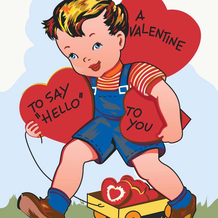 5'' x 7'' A Valentine to Say Hello to You Greeting Card for wholesale by Fridgedoor