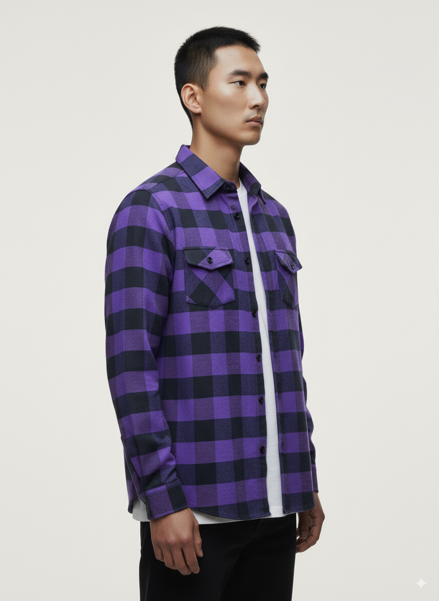 Flannel Long Sleeve Buffalo Plaid Shirt  for wholesale on Faire2