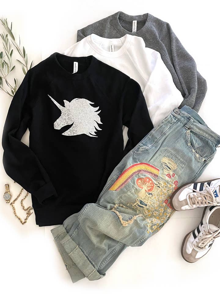 Sudadera de Unicornio con Lentejuelas para venta al por mayor de Love & Bambii