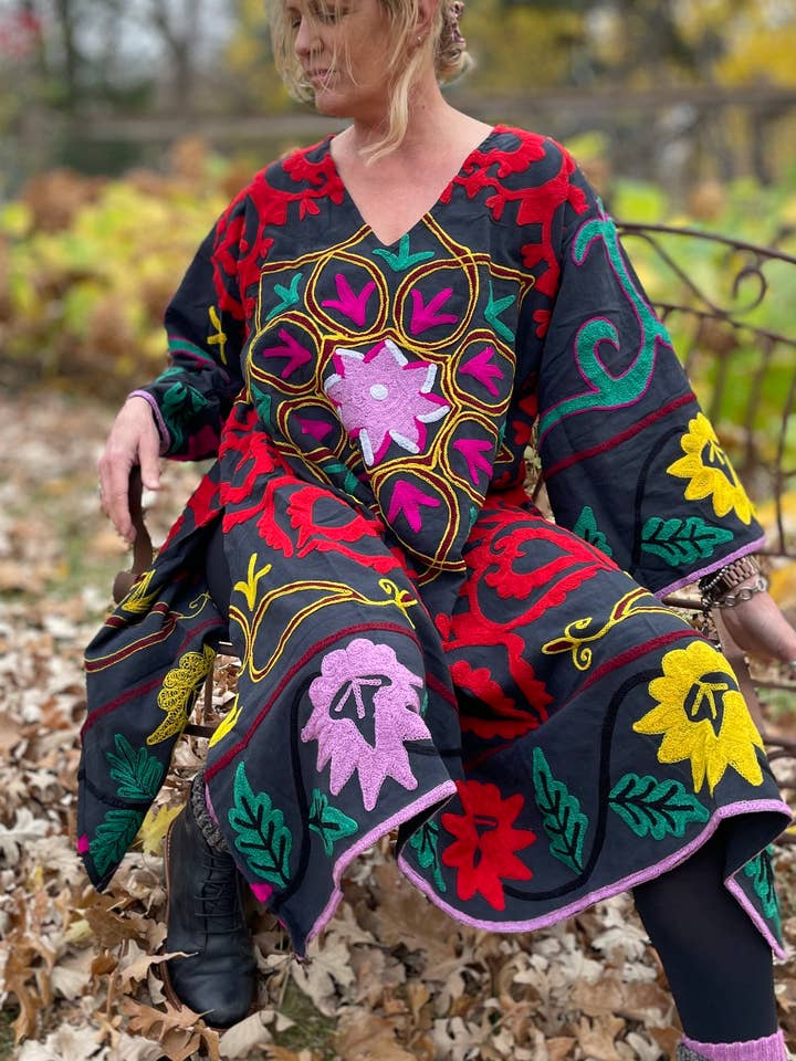 Bohemian Grace - Wholesale Dress - Women's - Fanny Suzani Embroidered Dress.