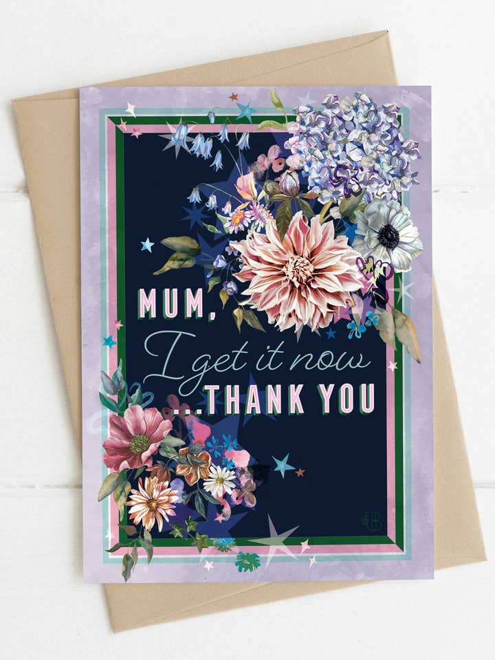 Tarjeta de felicitación de mamá I Get It Now para venta al por mayor de Bear and Bloom