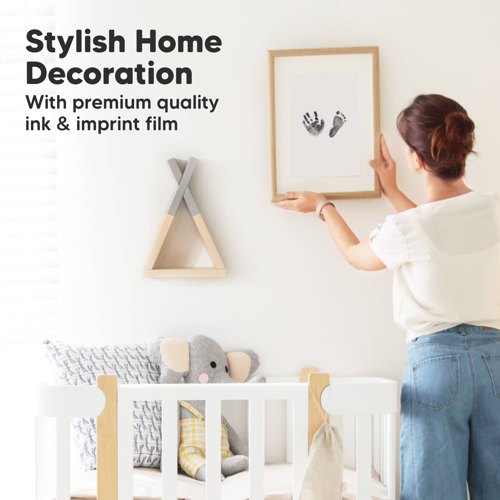 Preto azeviche Kit 4 Almofadas de Tinta Sem Tinta, para Pegadas de Bebê e Patinhas de Cachorro para venda a revendedores na Faire6