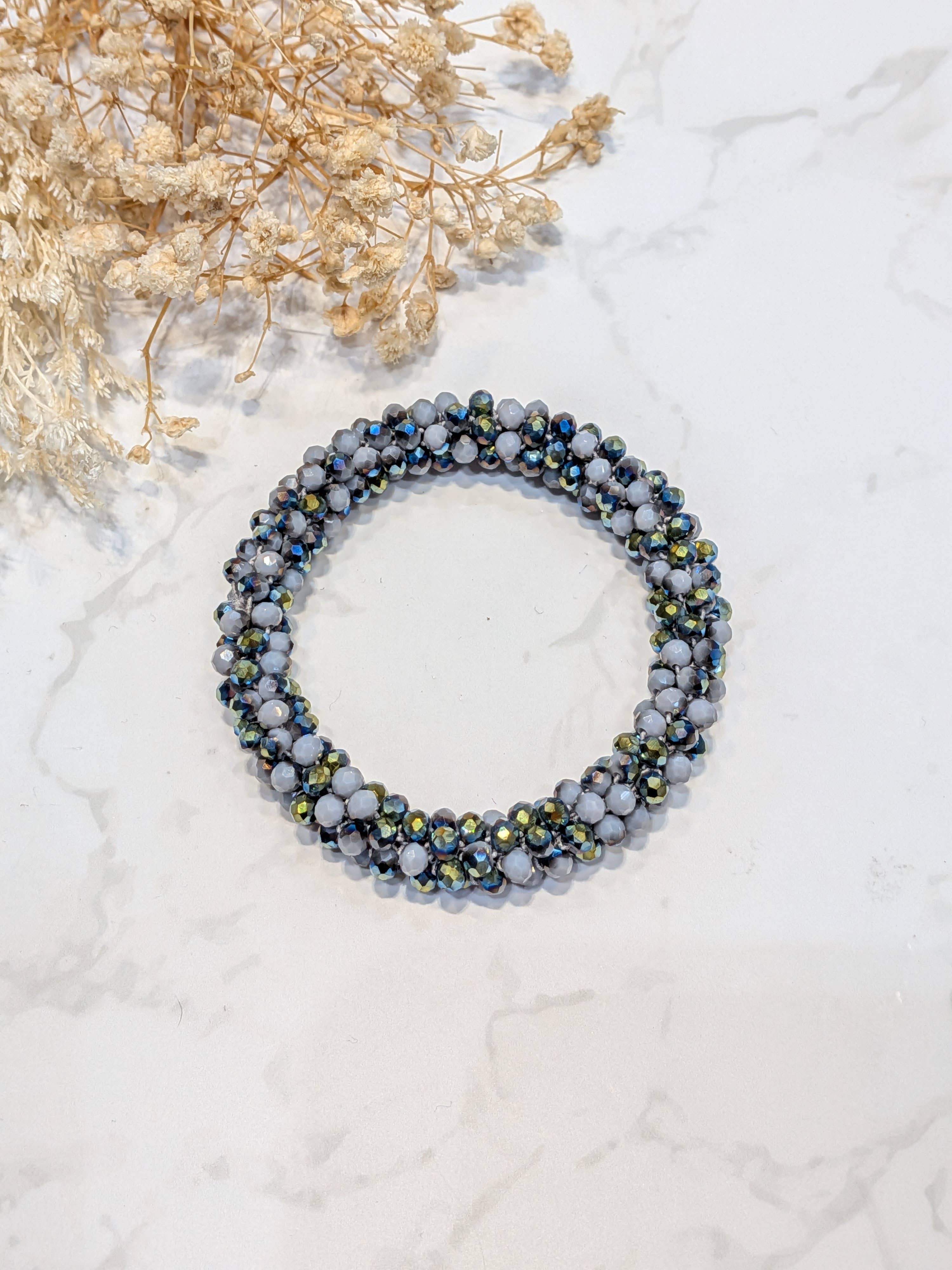 LOLO & YAYA - Wholesale Link & Chain Bracelet - Blue-tone crystal effect bracelet30