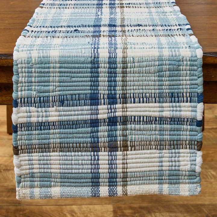 Driftwood Plaid Chindi Runner 54"L for wholesale by Split P