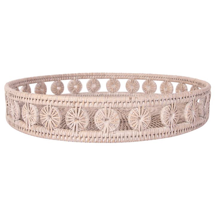 Bandeja Redonda de Diseño Rattan Inna – Vajilla Decorativa para venta al por mayor de Artifacts Trading Company