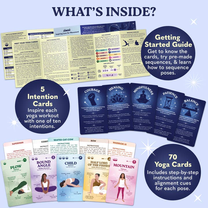Upgraded Us - Wholesale Card Game - Yoga Cards 70 Cards Including Intention Cards