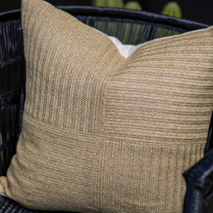 BHD HOME - Wholesale Chair cushion - Raffia Squares Natural Lounge Cushion 55 x 55cm1