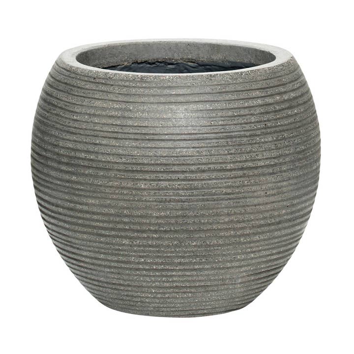 Abby L - Gris foncé (à nervures horizontales) - L51,5cm x H44,5cm pour la vente par Pottery Pots