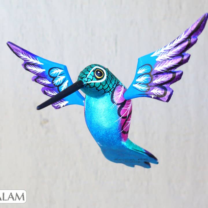 Balam Arts - Wholesale Sculpture - Hummingbird Alebrije - Assorted Wood Carved Hummingbirds