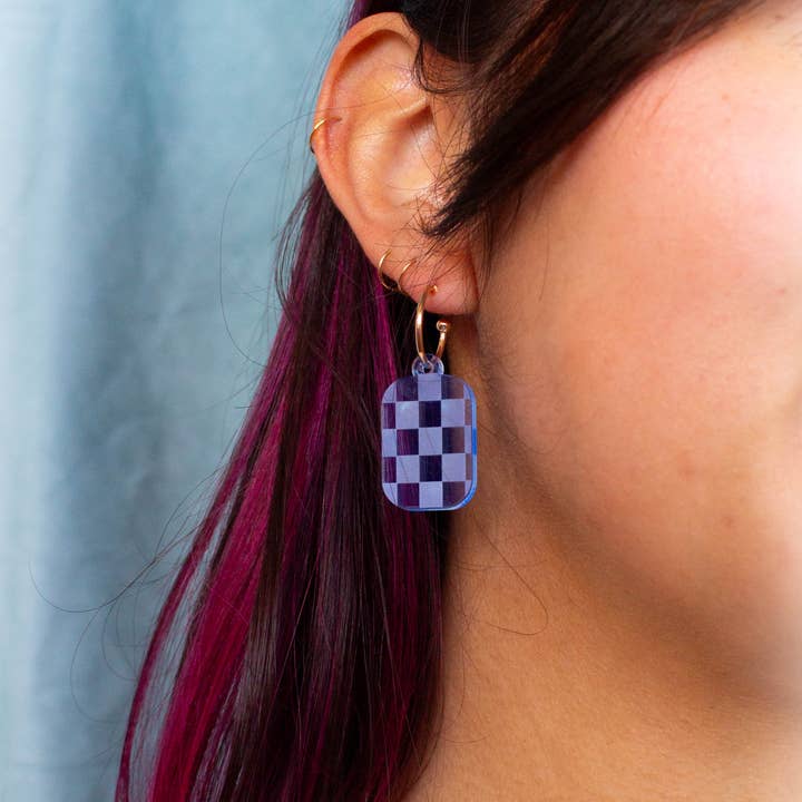 Sunshine Studio - Wholesale Dangle Earrings - Checkered Charm Simple Colorful Earrings4