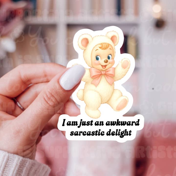 I am Just an Awkward Sarcastic Delight Funny Sticker for wholesale by Ace the Pitmatian Co
