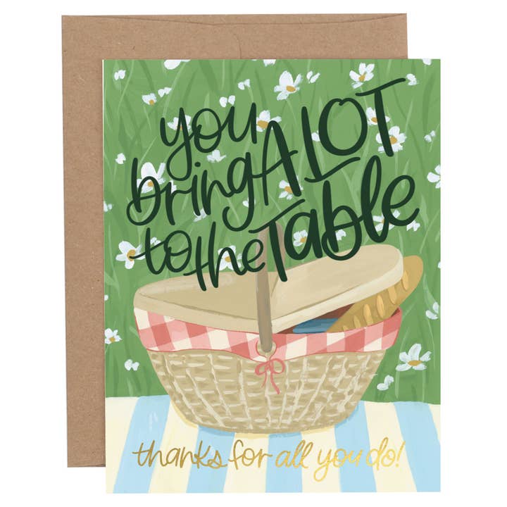Picnic Thank You Greeting Card for wholesale by 1canoe2 | One Canoe Two Paper Co.