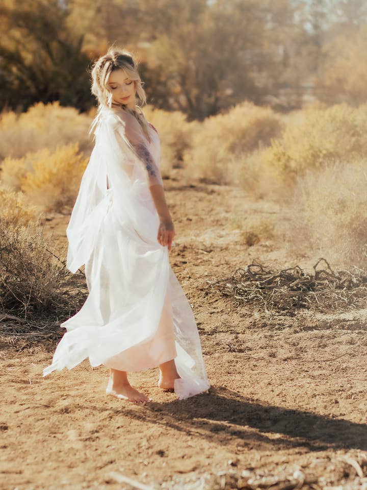 Akitaarigatoson - Vente Cache-maillot – femme - Robe de plage Dream en mousseline de soie et tulle, lingerie sous jupe4