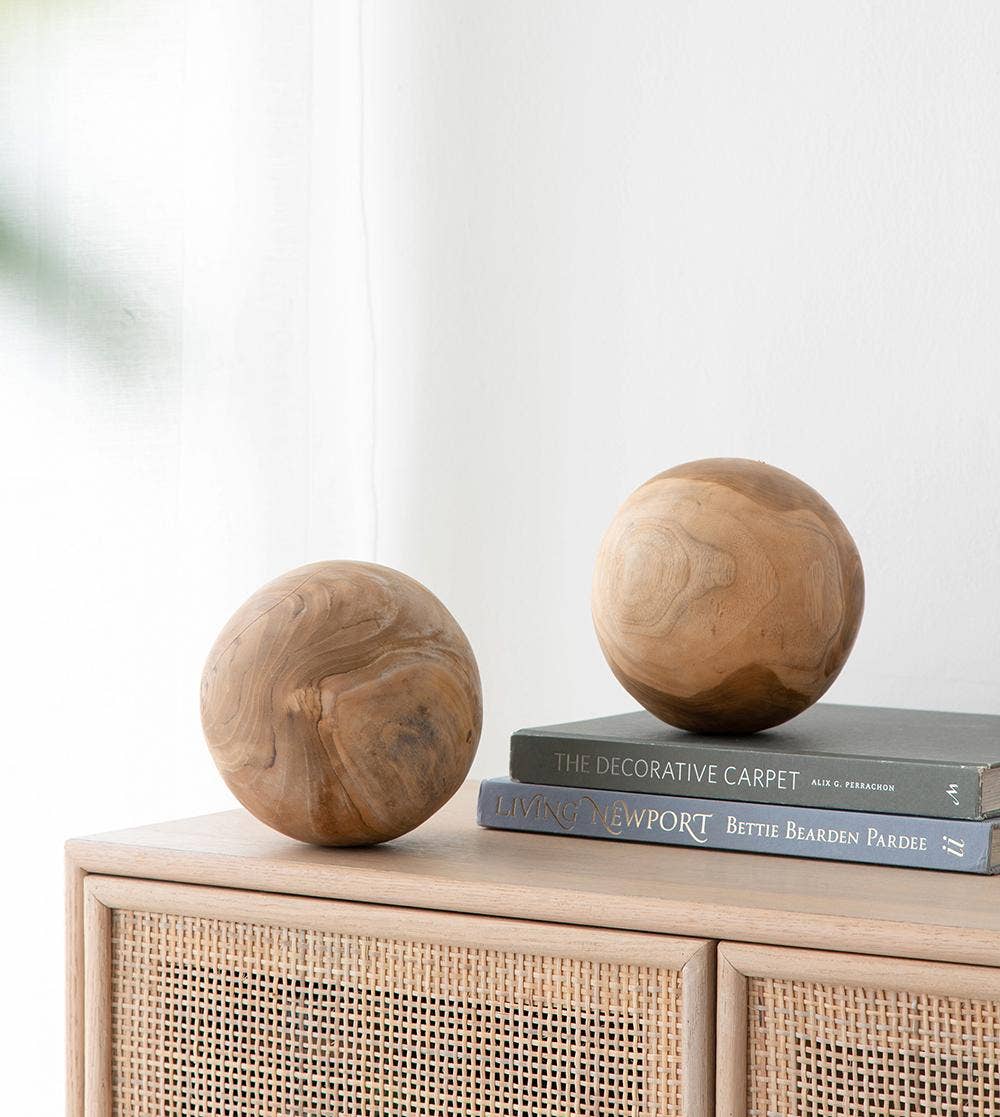 A&B Home Group Inc. - Wholesale Decorative Tabletop Object - S/3 Teak Ball7