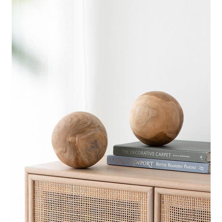 A&B Home Group Inc. - Wholesale Decorative Tabletop Object - S/3 Teak Ball7