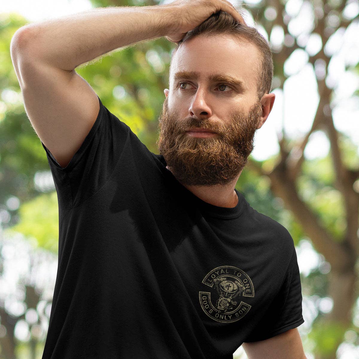 Black Kerusso Mens T-Shirt Loyal for wholesale on Faire1