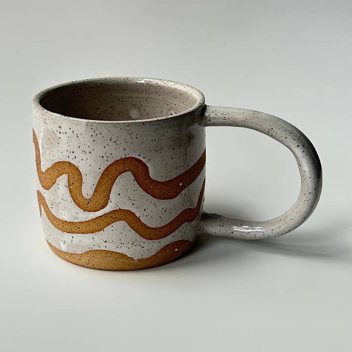 Handmade Ceramic Mug – Squiggle for wholesale by Sarah Mennell Ceramics