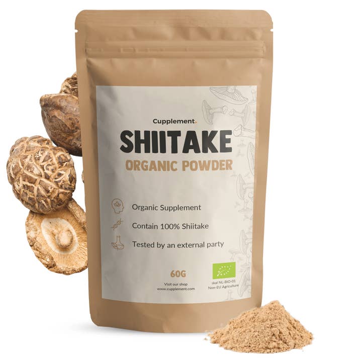 Shiitake Powder Organic 60 Grams for wholesale by Cupplement b.v.