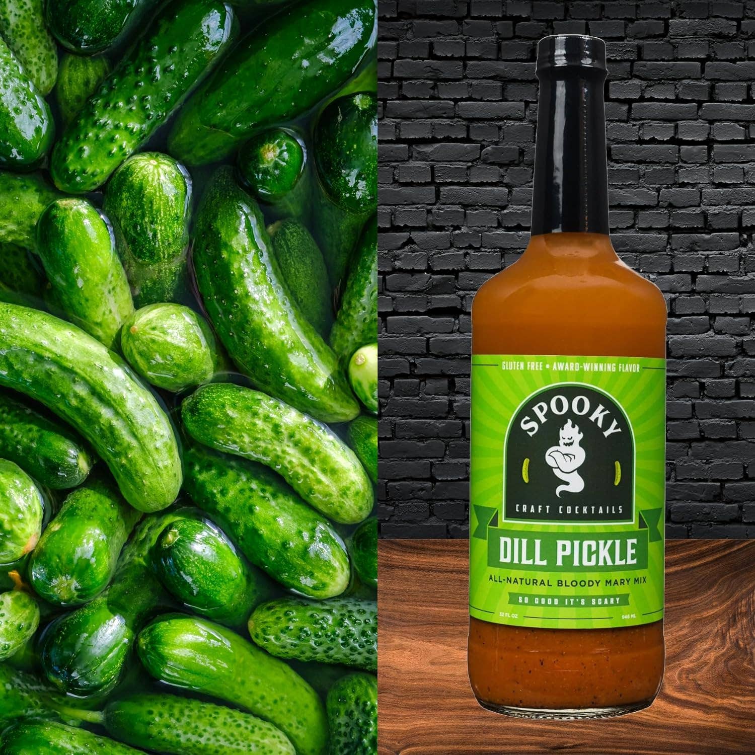 SPOOKY Craft Cocktail Mixes - Wholesale Cocktail Mix/Syrup - SPOOKY Bloody Mary- Dill Pickle & Green Olive 6-pk2