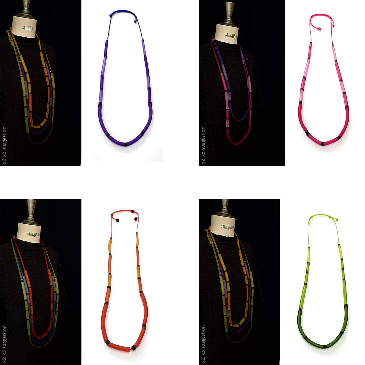 ALEX+SVET - Wholesale Beaded/Pearl Necklace - LORETA long rubber necklace ESSENTIALS line1