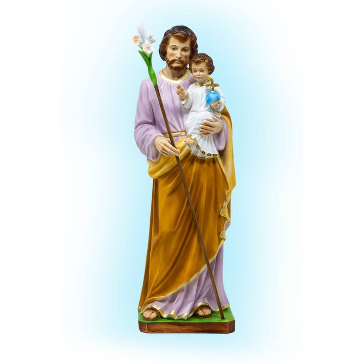 Statue of Saint Joseph 30 cm in resin made in Italy for wholesale by ArteSacraCaravaggio