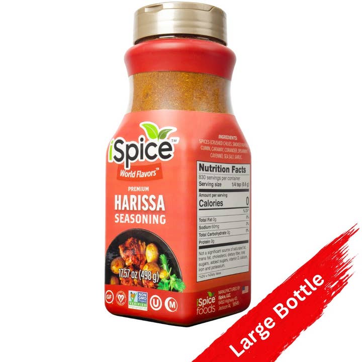 iSpice Blend | Harissa Seasoning | 17.57 oz | Mixed Spice & Seasoning | Food Service | Halal | Kosher | Non GMO for wholesale by iSpice