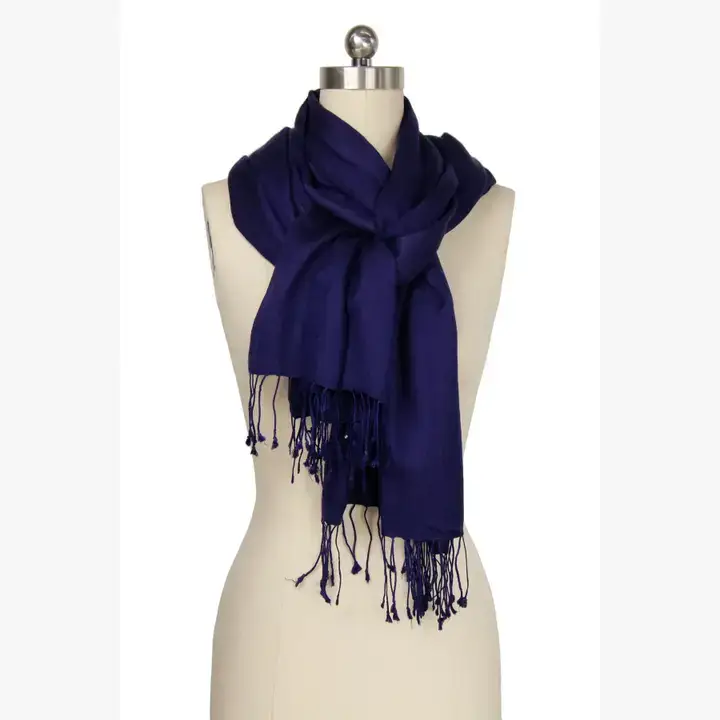 SAACHI - Wholesale Scarf - Women's - Cashmere Silk A Scarf With Eyelash Fringe27