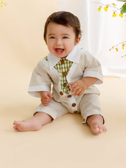 Giuseppe Jumpsuit - Sandstone for wholesale by Bambino and Bundles