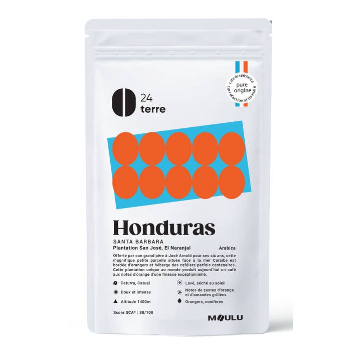 San José ground coffee, El Naranjal origin Honduras 200g for wholesale by Café 24TERRE