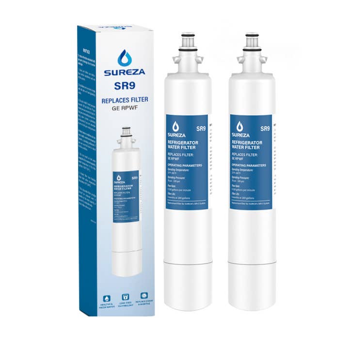 True Marqet LLC - Wholesale Water Filter - Sureza Replacement for GE RPWFE, No Chip, Can Reattach Old Chip, GFE28GMKES, Water Filter Replacement 2 Pack2