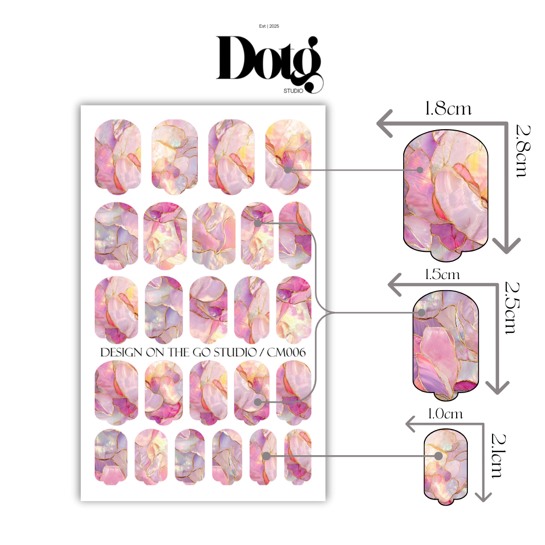 Design on The Go Studio - Wholesale Nail Art/Decal - Rose Glass Nail Wraps DIY Manicure & Pedicure Decal Stickers3