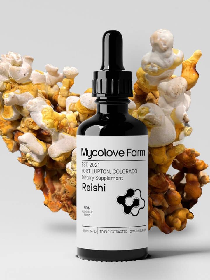 Organic Reishi Mushroom Tincture Glycerine for wholesale by MycoLove Farm
