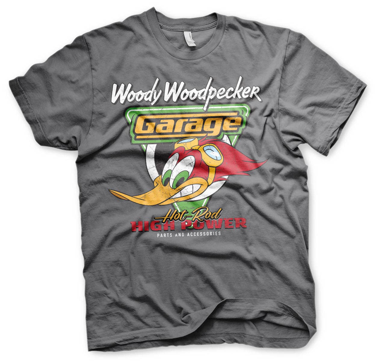 Hybris Production AB - Wholesale Screen Printed T-Shirt - Unisex - Woody Woodpecker Garage T-Shirt1