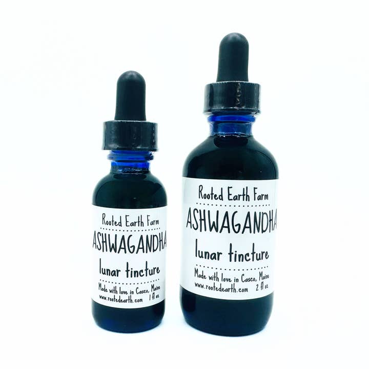 Ashwagandha Tincture - 1 oz, 2 oz, Ashwagandha Extract for wholesale by Rooted Earth Farm + Apothecary