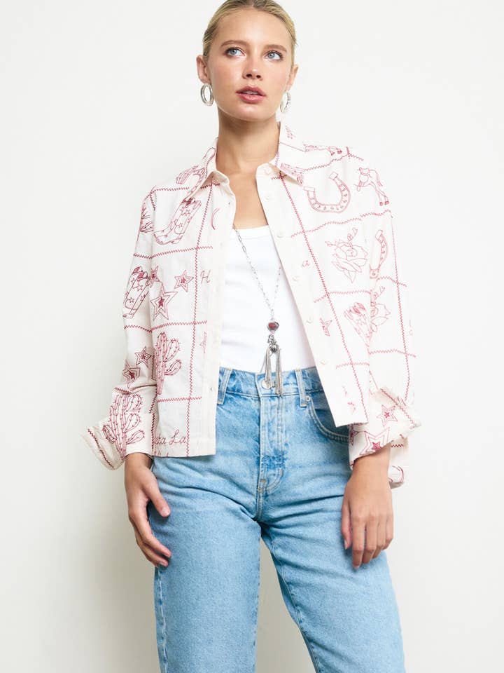 CREAM Western Flair Shirt - RT1133 for wholesale on Faire